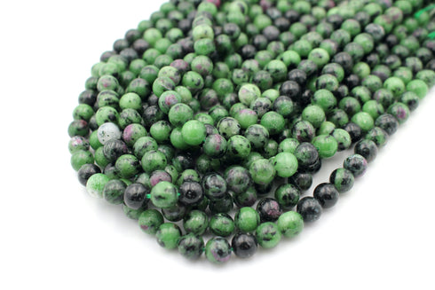 Ruby Zoisite Gemstone Beads, 8mm, Round